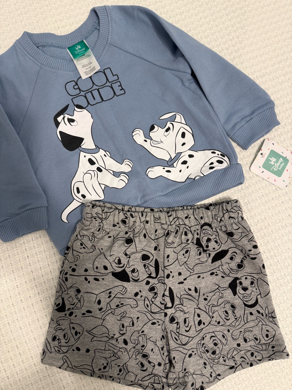 Disney Dalmatians Kids Pajama Set in Blue and Gray